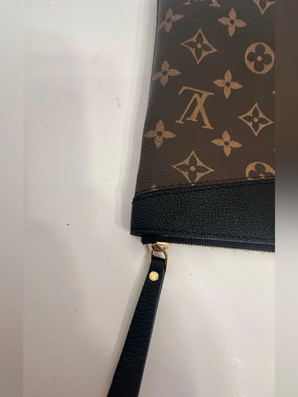 Louis Vuitton Monogram Canvas Cosmetic/Daily  Pouch with Black Trim